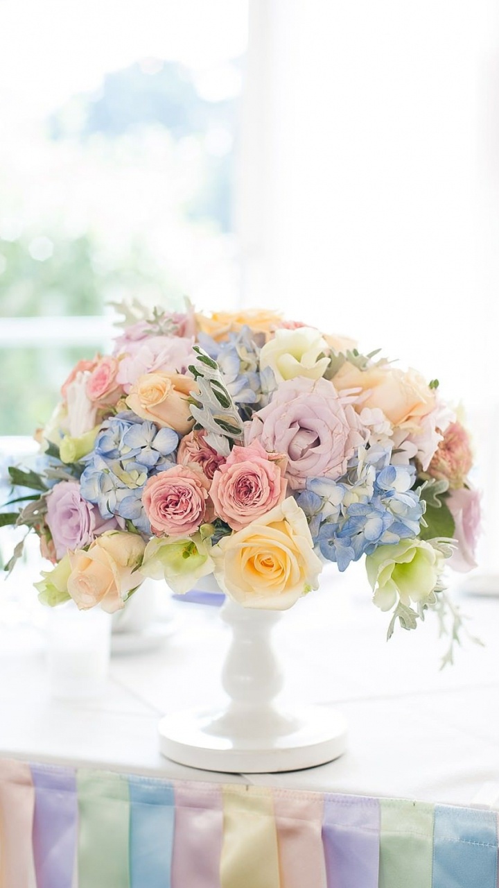 Bouquet de Fleurs Roses et Jaunes. Wallpaper in 720x1280 Resolution