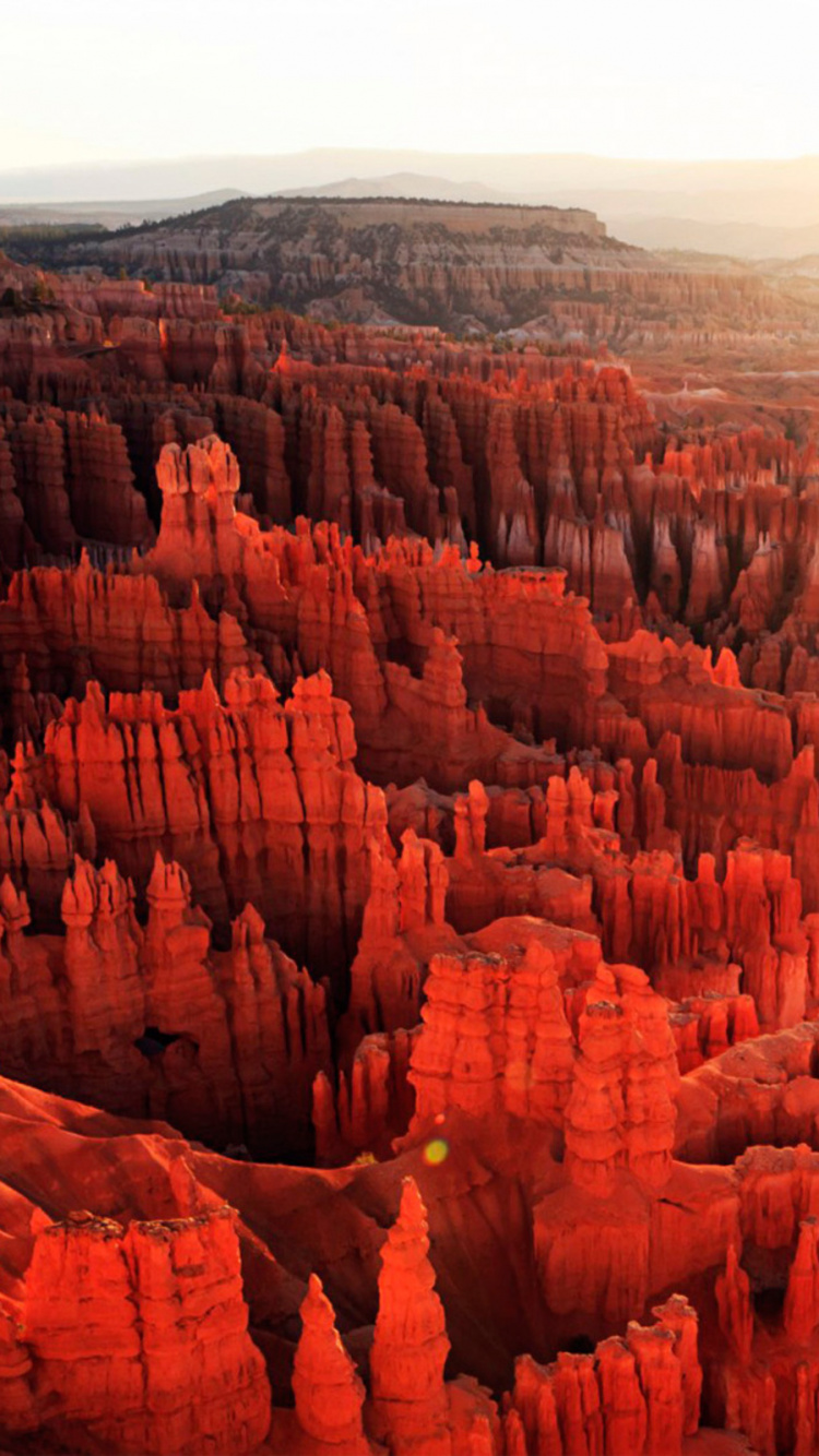 Formación de Roca Marrón Bajo un Cielo Blanco Durante el Día. Wallpaper in 750x1334 Resolution
