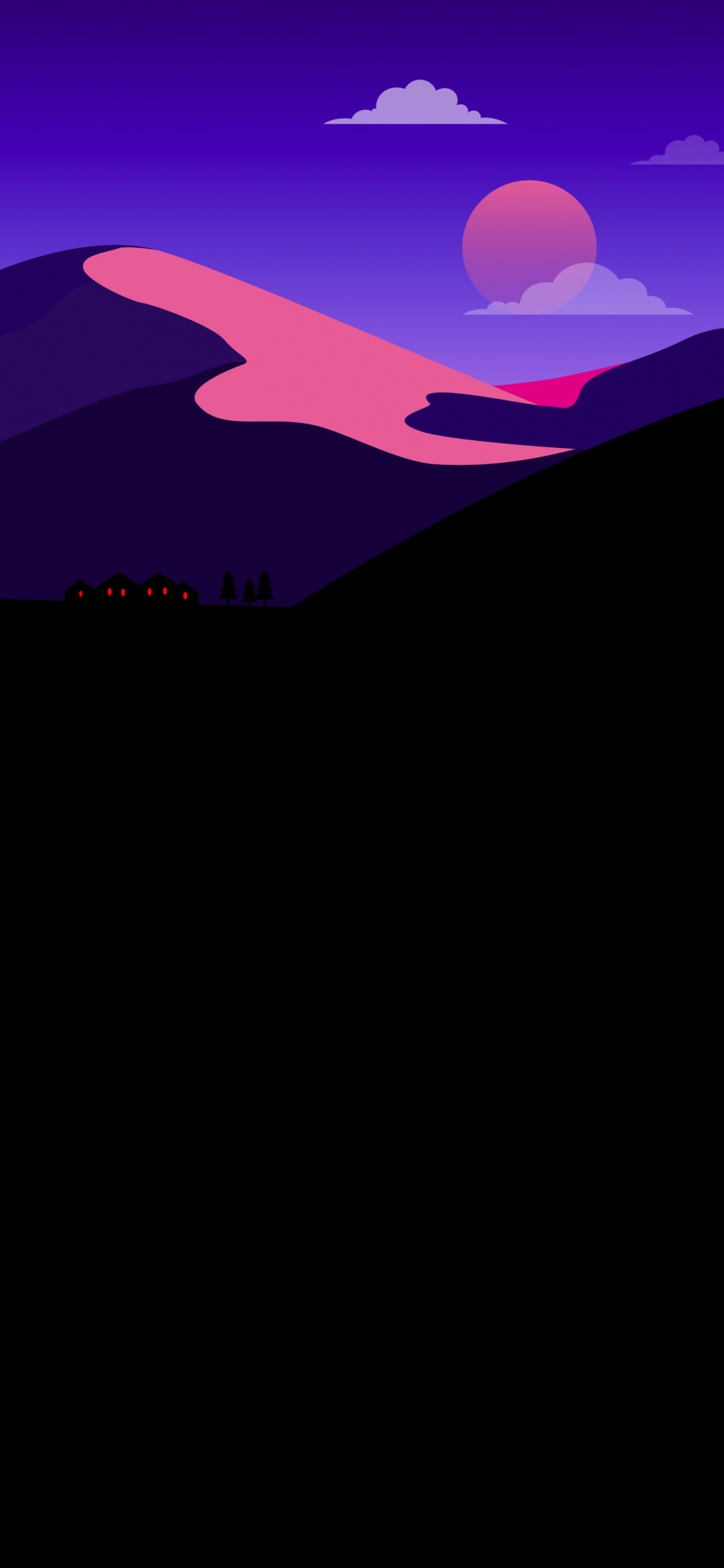 Lanzador Nova, Otros, Ambiente, Morado, Paisaje Natural. Wallpaper in 1125x2436 Resolution