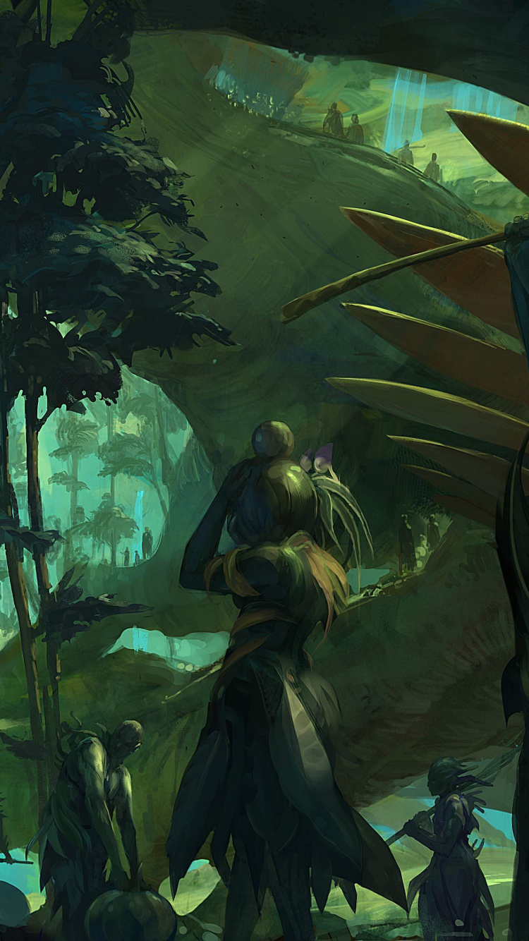 Mann in Schwarz-braunem Anzug Mit Schwert a. Wallpaper in 750x1334 Resolution