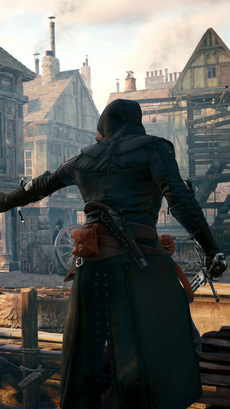 Assassins Creed Unity, Arno Dorian, Ubisoft, Monde Ouvert, Jeu Pc. Wallpaper in 750x1334 Resolution