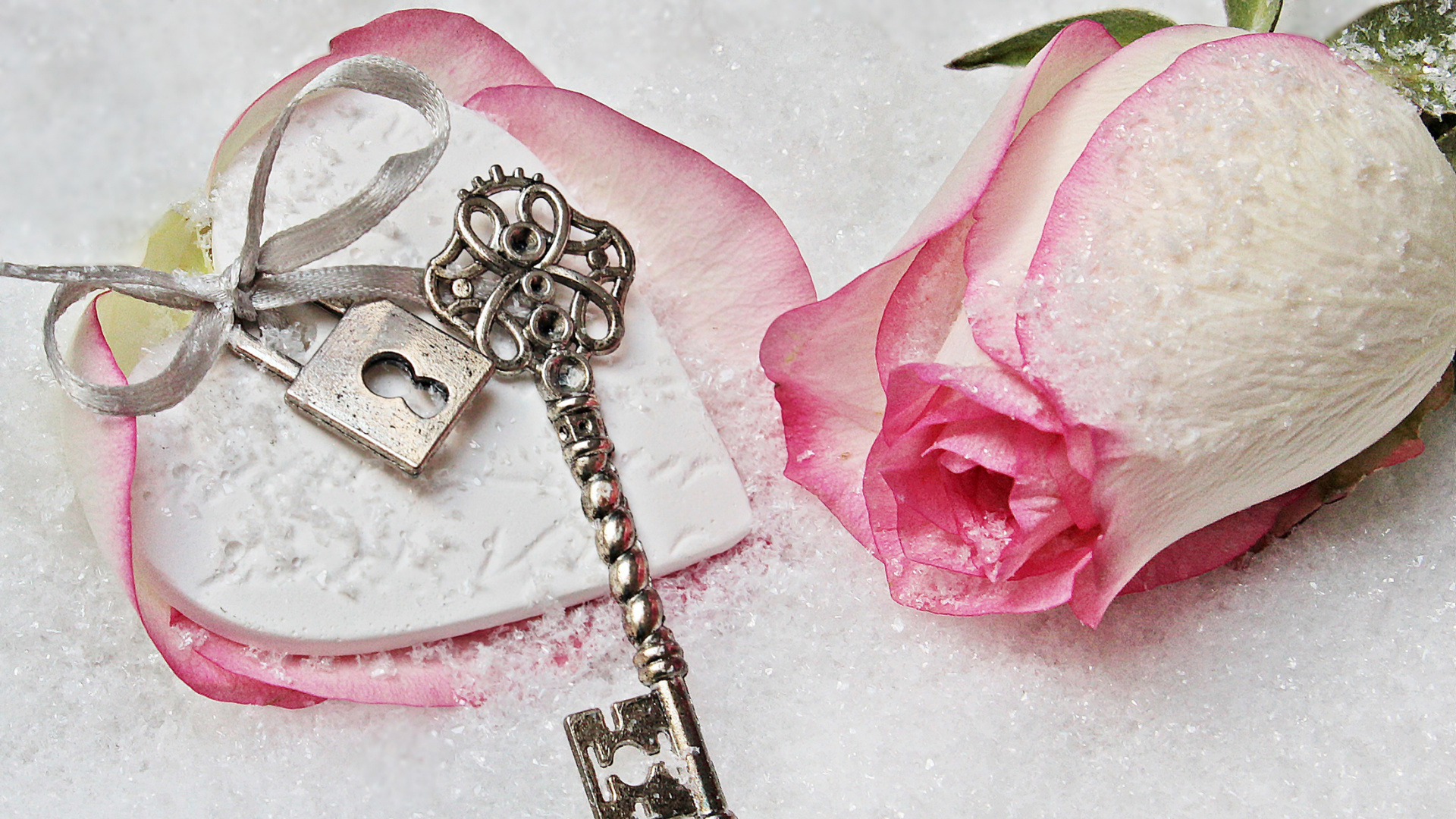 Heart, Pink, Jewellery, Petal, Flower. Wallpaper in 1920x1080 Resolution