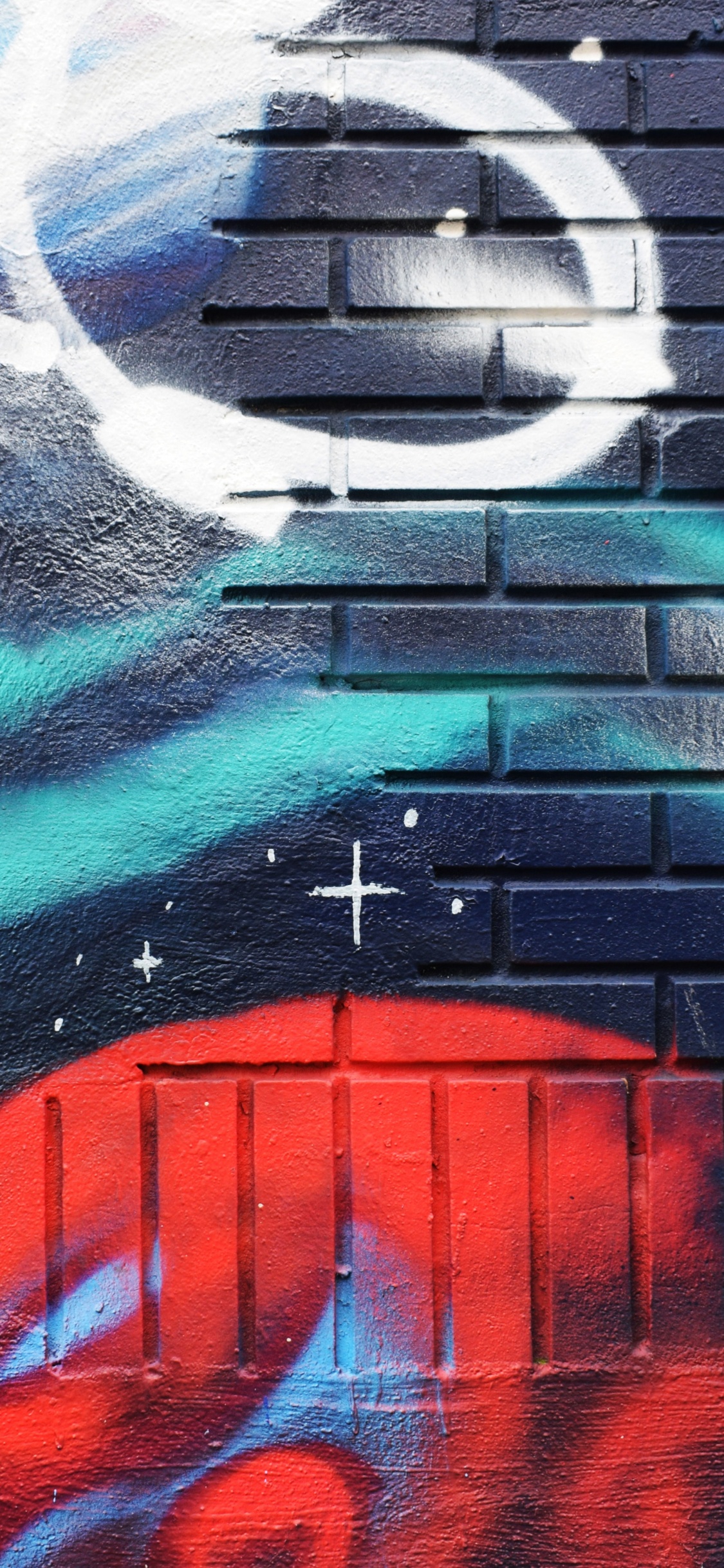 Malerei, Graffiti, Wand, Blau, Streetart. Wallpaper in 1125x2436 Resolution