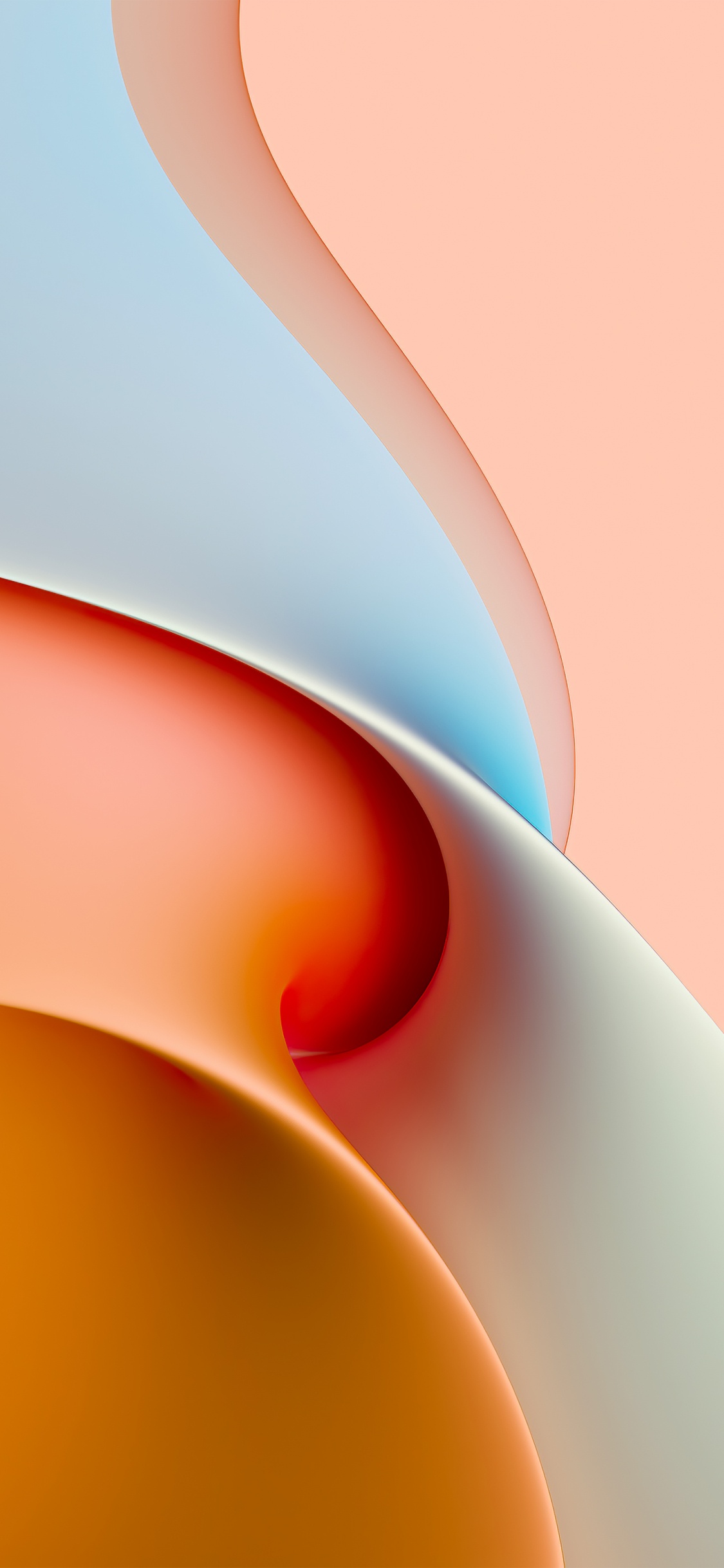 Orange, Kunst, Farbtöne Und Schattierungen, Muster, Peach. Wallpaper in 1125x2436 Resolution