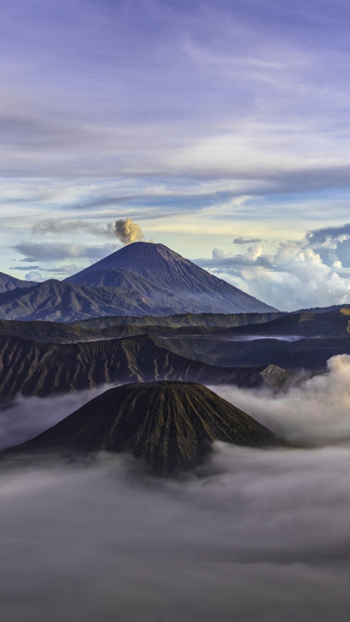 印度尼西亚, 山脉, 安装的风景, 性质, 成层 壁纸 720x1280 允许