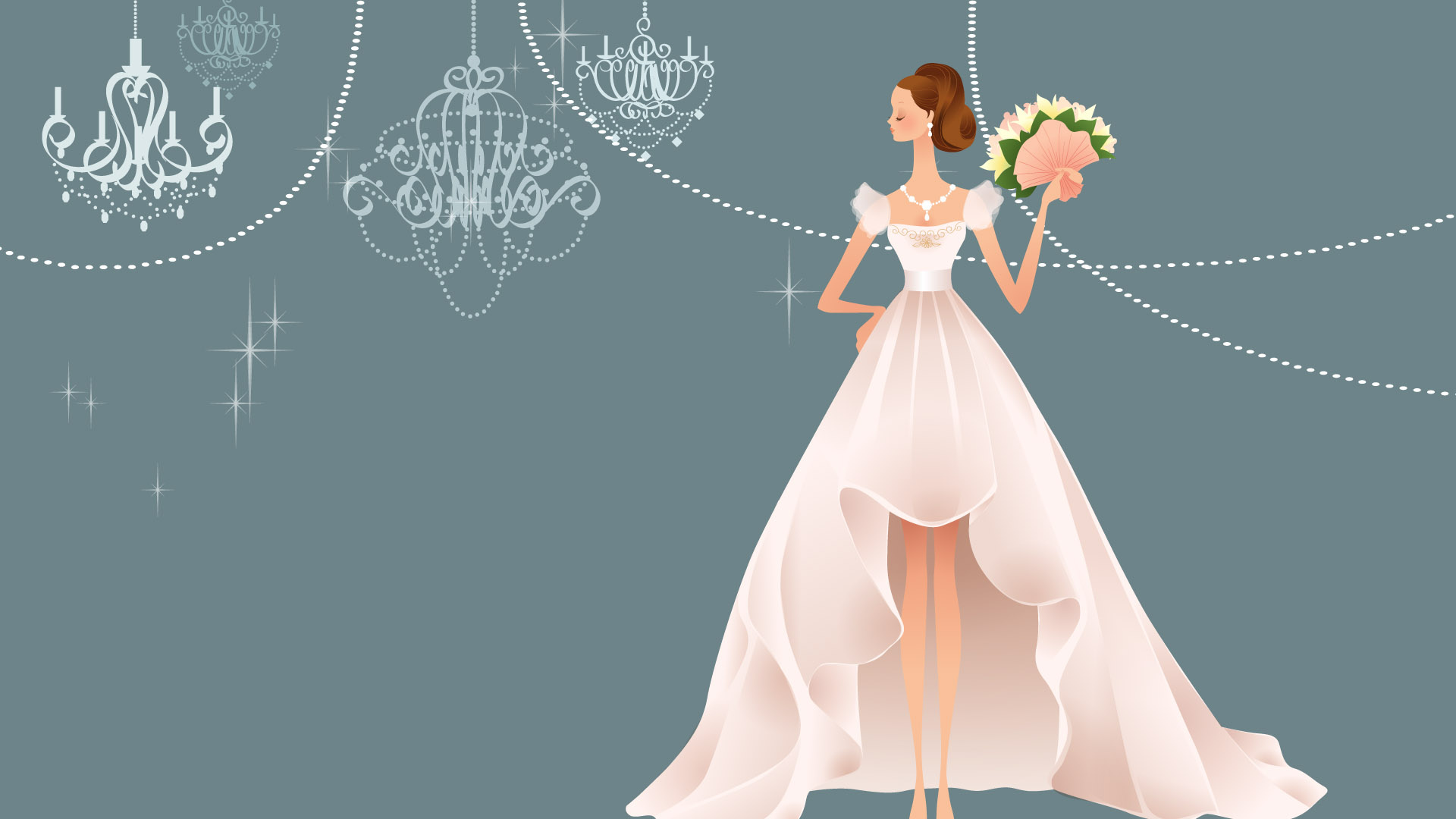 Invitación de la Boda, Boda, Vestido de Novia, Ilustración, Vestido. Wallpaper in 1920x1080 Resolution