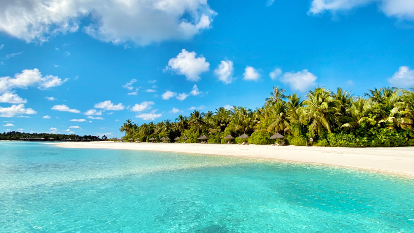 Body of Water, Blue, Nature, Sea, Tropics. Wallpaper in 1366x768 Resolution
