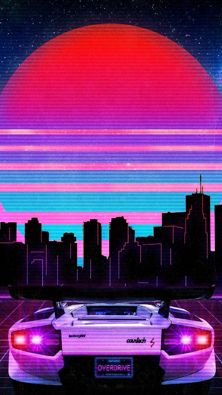 Ästhetik, Vaporwave, Toronto, Magenta, Purpur. Wallpaper in 750x1334 Resolution