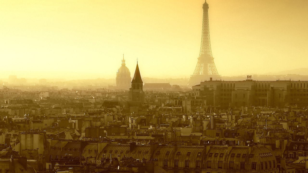 Eiffel Tower in Paris During Daytime. Wallpaper in 1280x720 Resolution