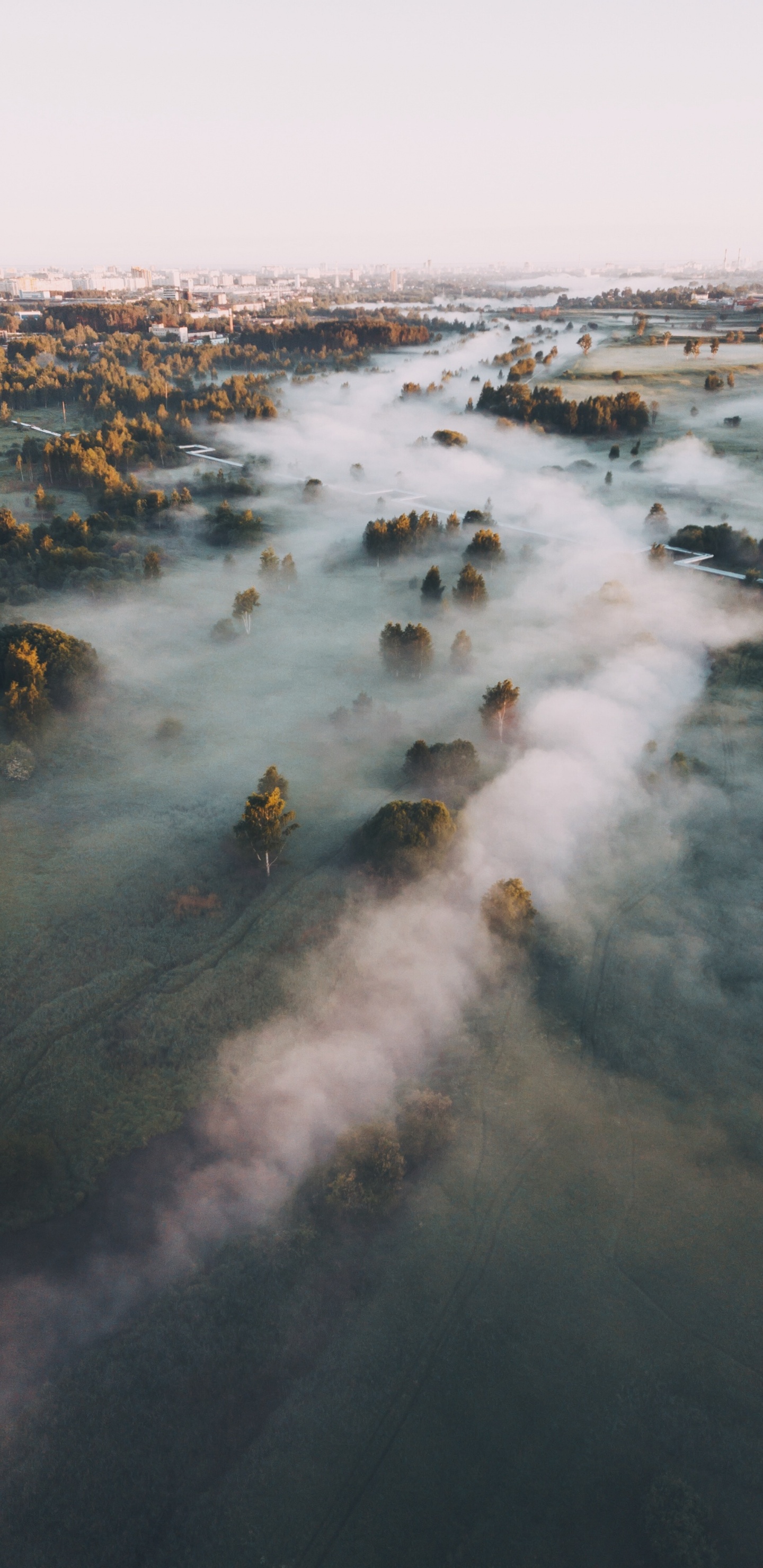 Birds Eye View of a Lake. Wallpaper in 1440x2960 Resolution