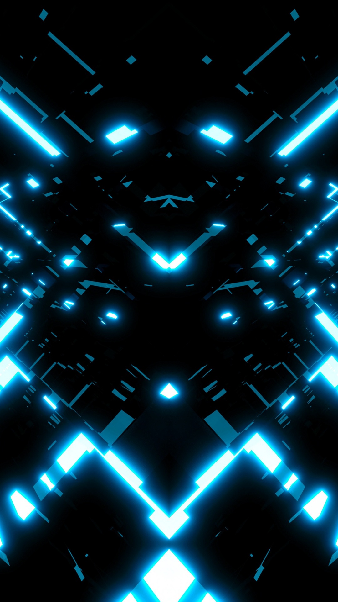 光, 对称, 电蓝色的, 空间, 电视 壁纸 1080x1920 允许