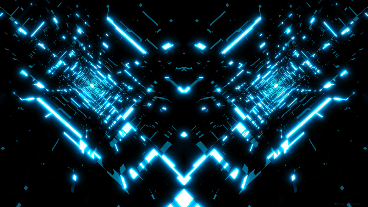 Blau- Und Schwarzlichtillustration. Wallpaper in 1280x720 Resolution