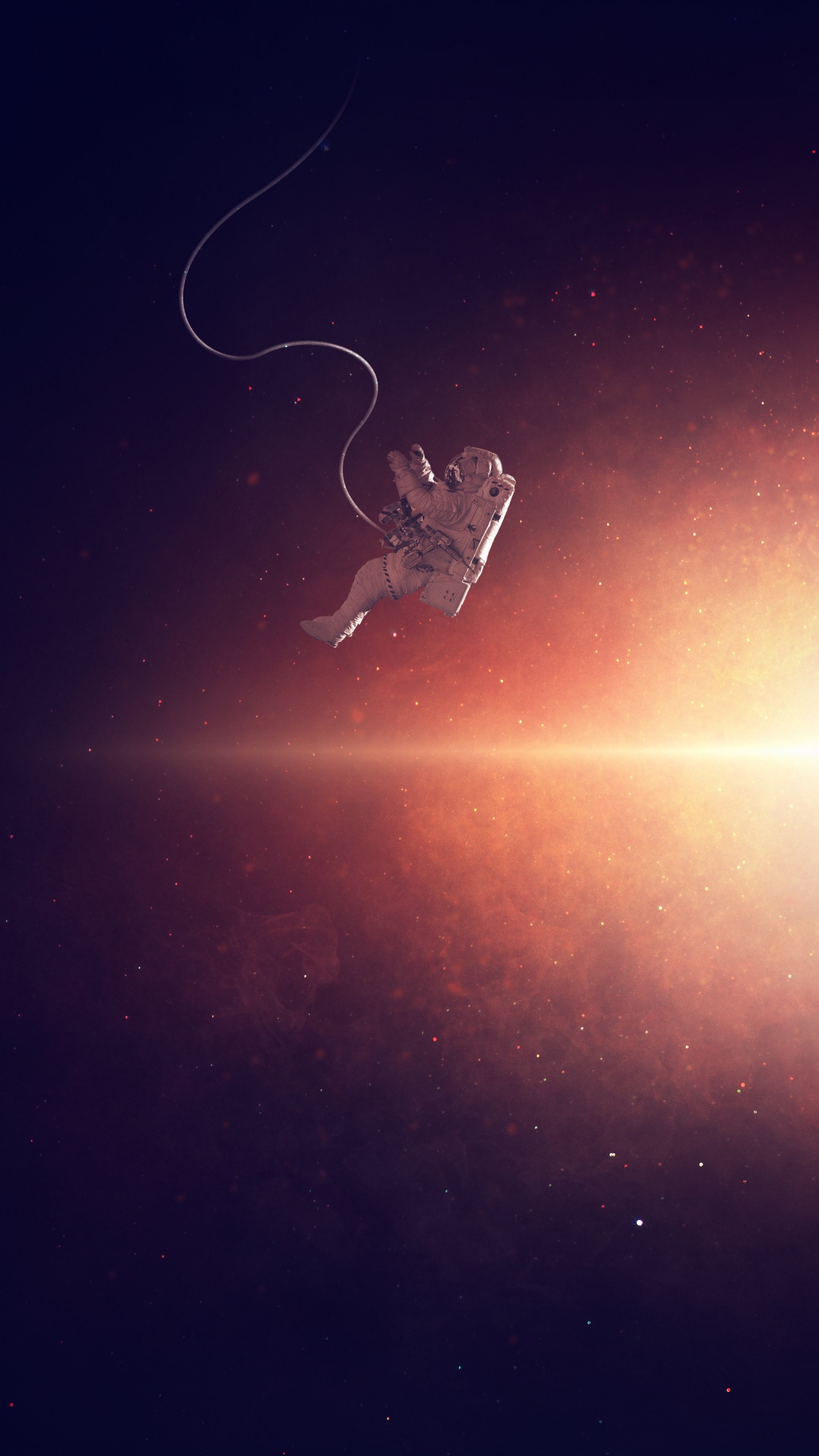 Mann Reitet Auf Pferd Abbildung. Wallpaper in 1440x2560 Resolution