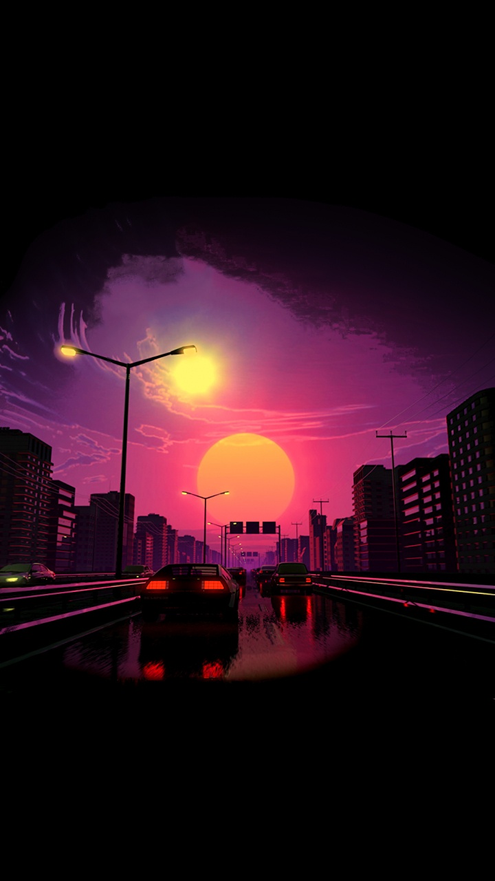 Lo-fi Beats, Art, Cloud, Atmosphere, Automotive Lighting. Wallpaper in 720x1280 Resolution