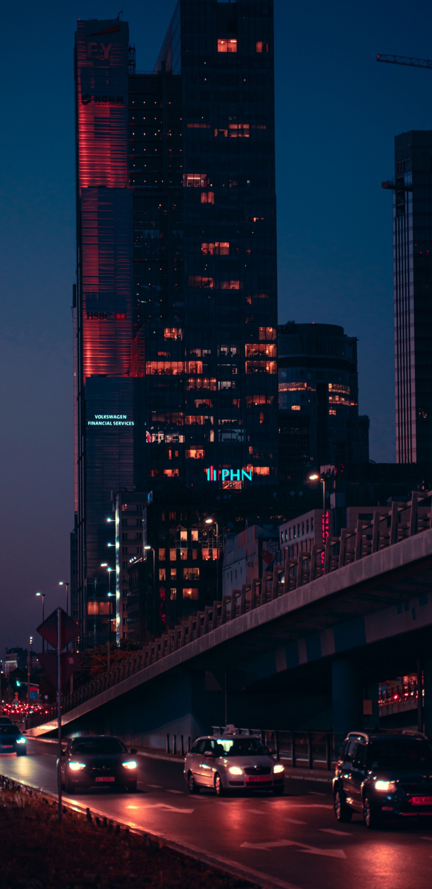 Edificio, Luz, Infraestructura, Torre de Bloques, Atardecer. Wallpaper in 1440x2960 Resolution