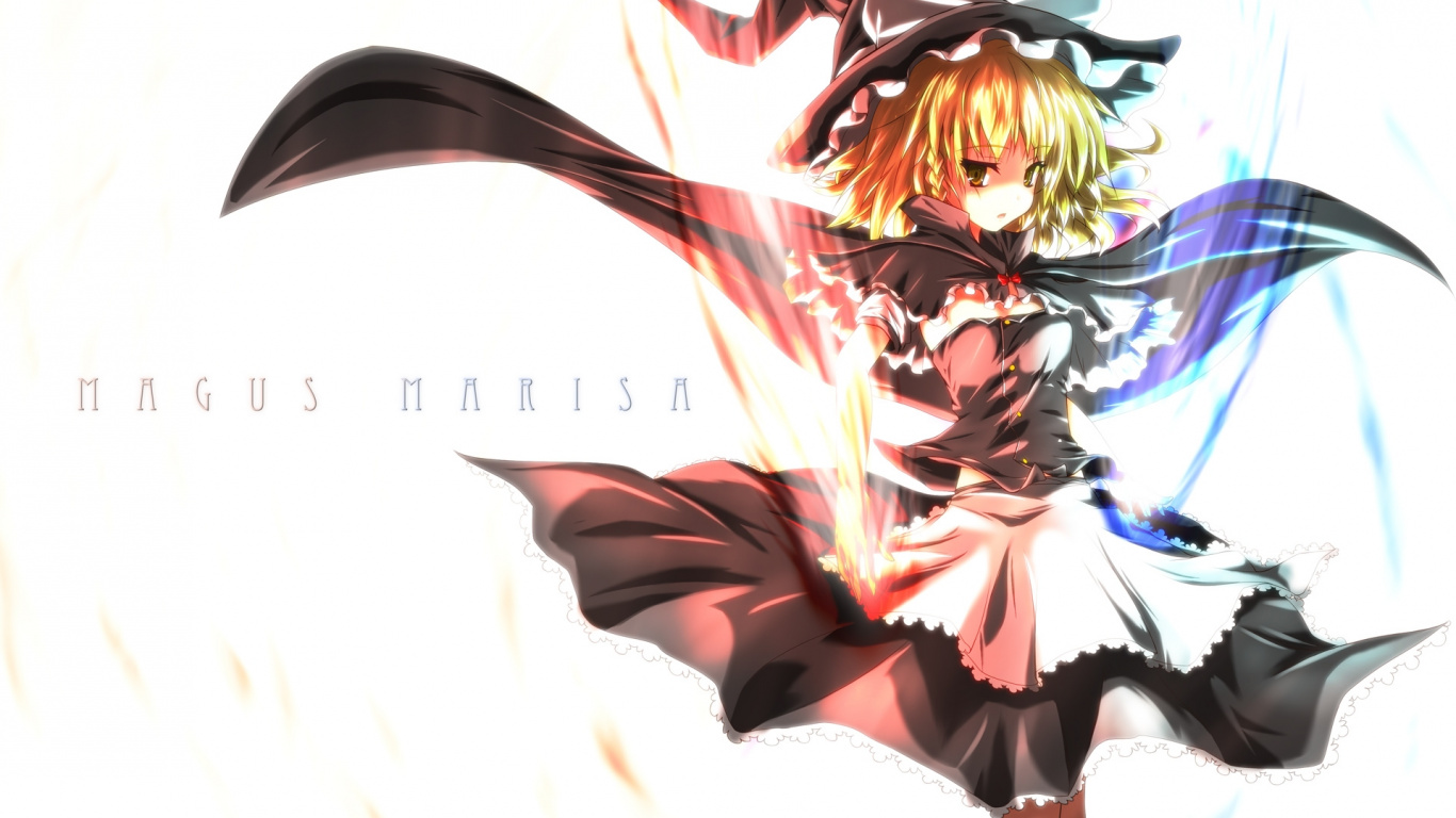 Frau im Schwarzen Und Weißen Kleid Anime-Charakter. Wallpaper in 1366x768 Resolution