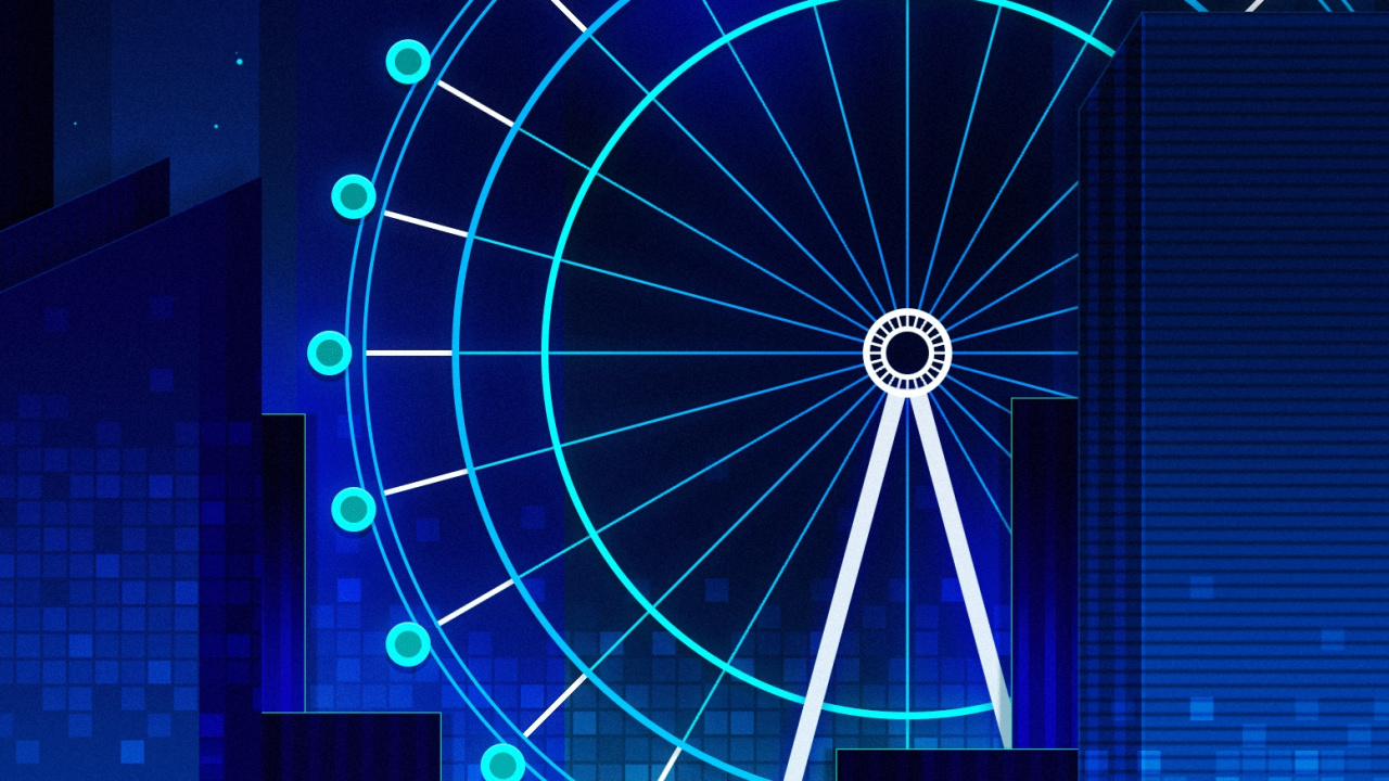 Vaporwave, Licht, Farbigkeit, Majorelle-blau, Electric Blue. Wallpaper in 1280x720 Resolution