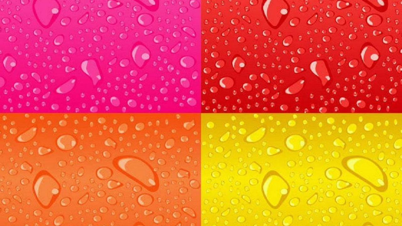 Illustration de Coeur Rose Jaune et Bleu. Wallpaper in 1280x720 Resolution