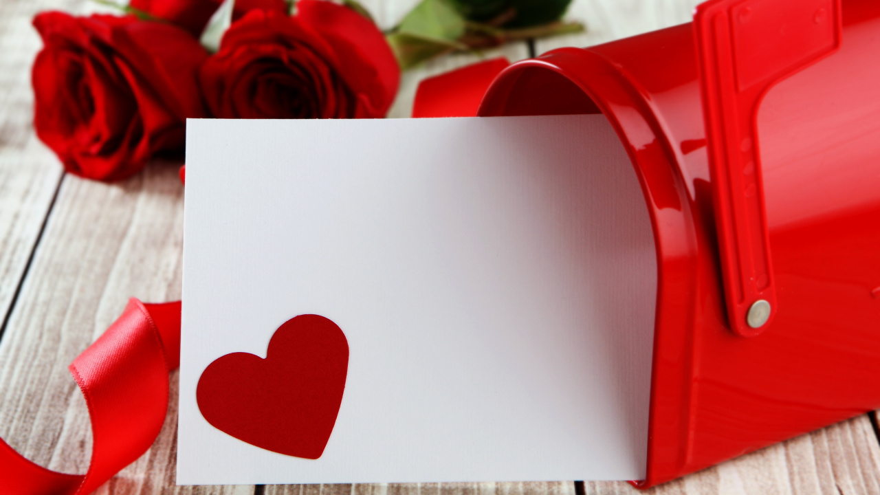 le Jour de Valentines, Cœur, Cadeau, Red, Amour. Wallpaper in 1280x720 Resolution