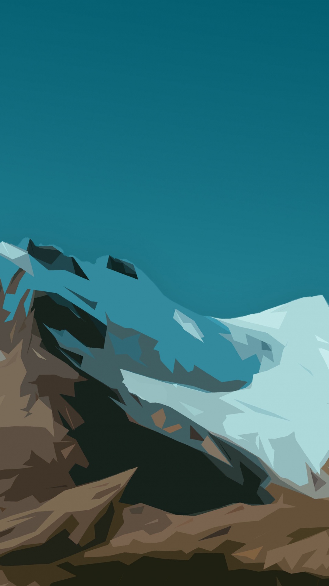 Montagne Brune Sous Ciel Bleu Pendant la Journée. Wallpaper in 1080x1920 Resolution