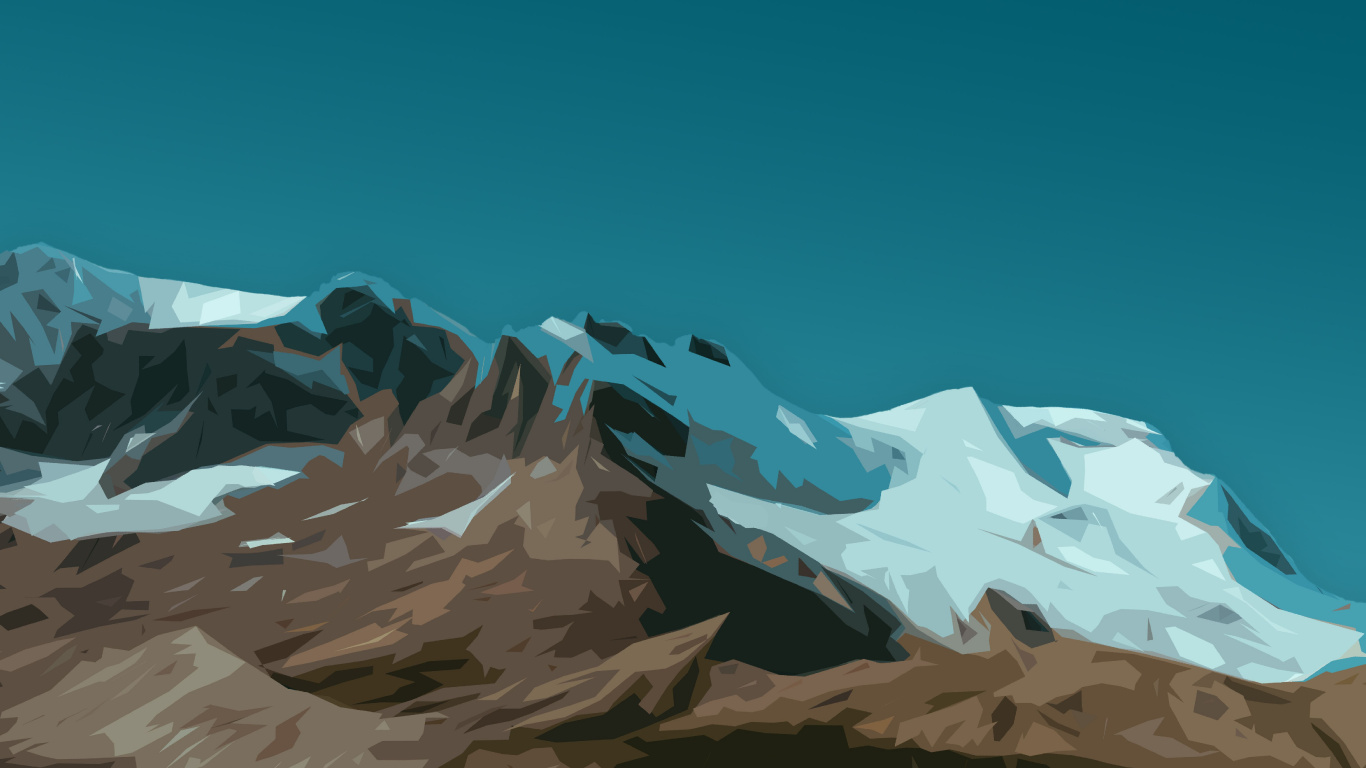 Montagne Brune Sous Ciel Bleu Pendant la Journée. Wallpaper in 1366x768 Resolution