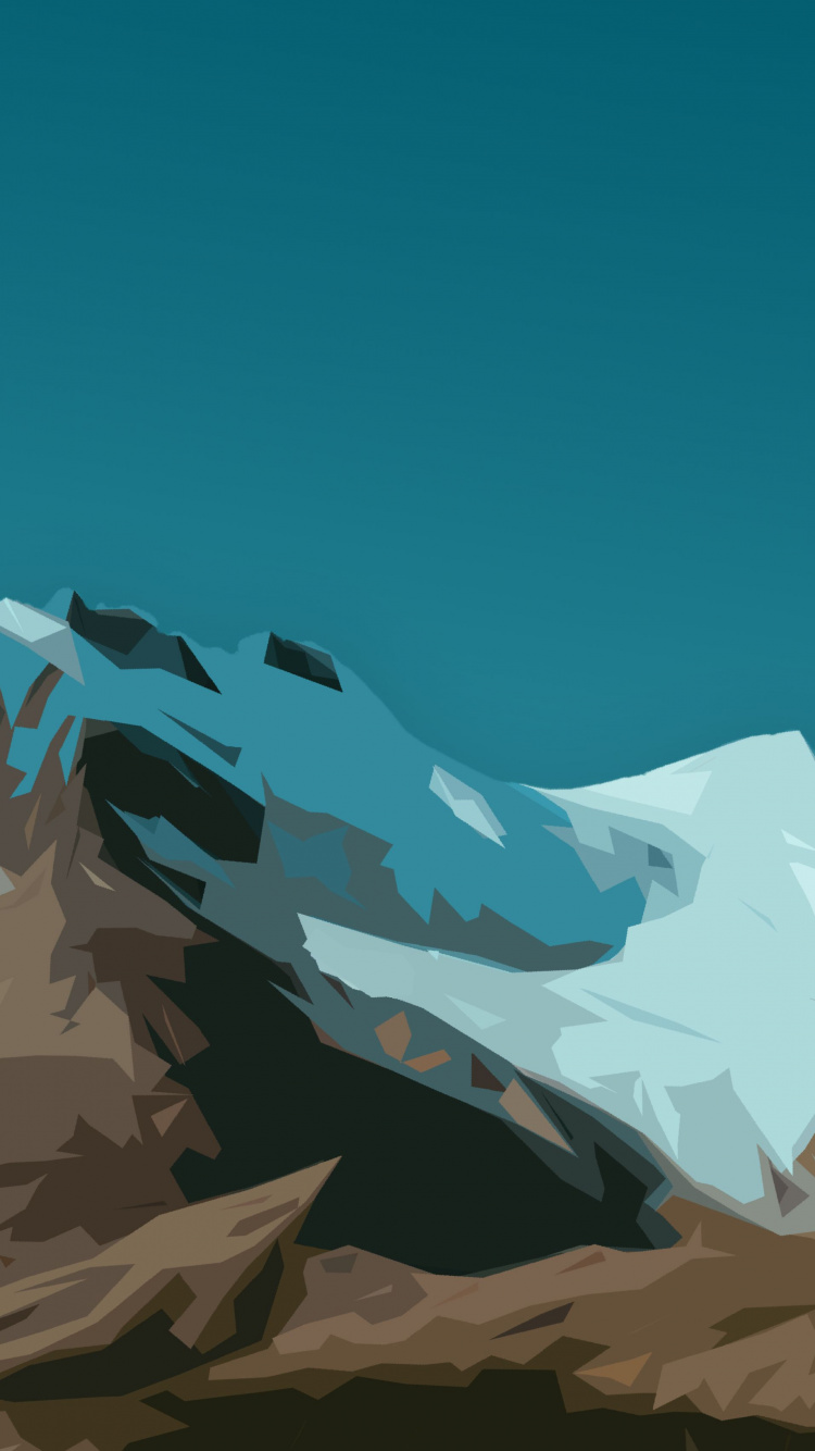 Brown Mountain Under Blue Sky During Daytime. Wallpaper in 750x1334 Resolution