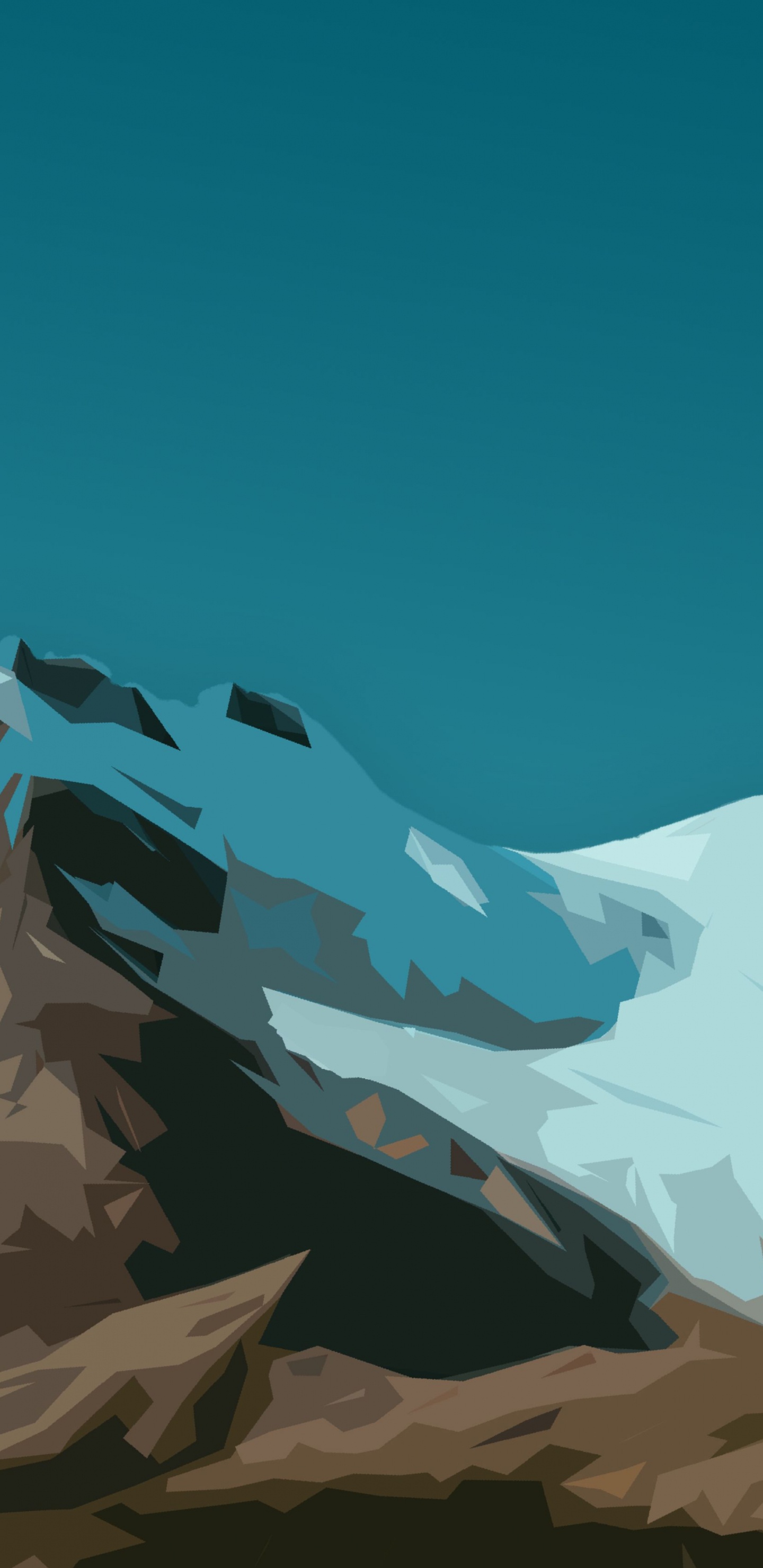 Brauner Berg Unter Blauem Himmel Tagsüber. Wallpaper in 1440x2960 Resolution