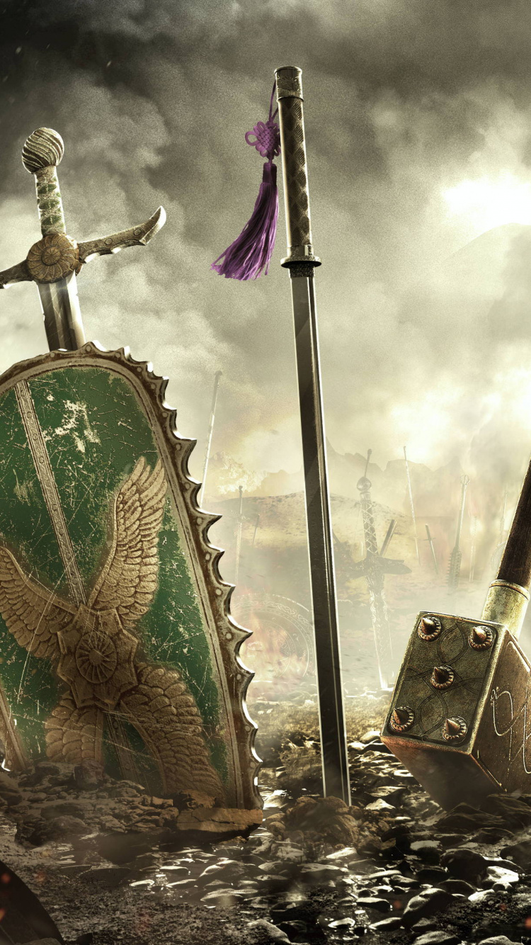 for Honor, Ubisoft, Strategy Video Game, Illustration, Digital Compositing. Wallpaper in 750x1334 Resolution