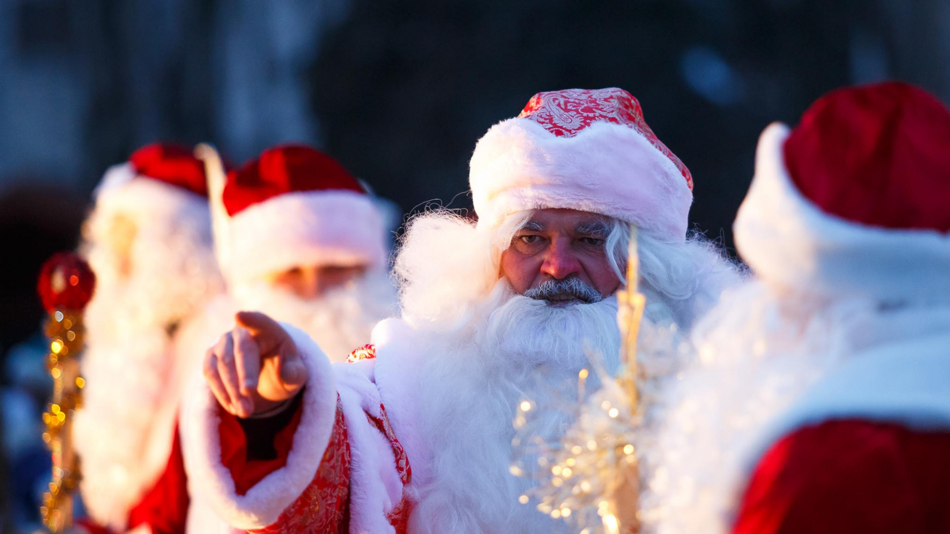 Santa Claus, Ded Moroz, Decoración de la Navidad, el Vello Facial, Tradición. Wallpaper in 1920x1080 Resolution
