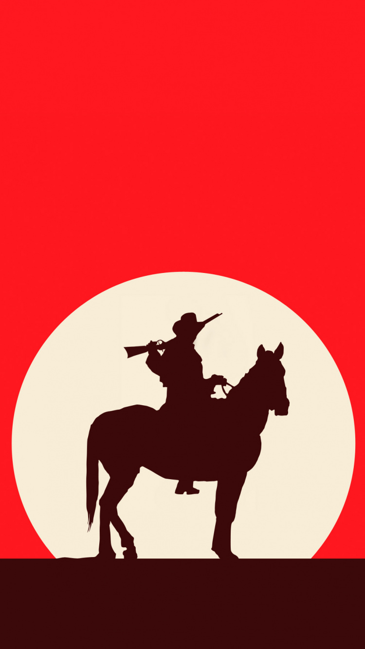 Red, Silhouette, Illustration, Logo, Graphics. Wallpaper in 750x1334 Resolution