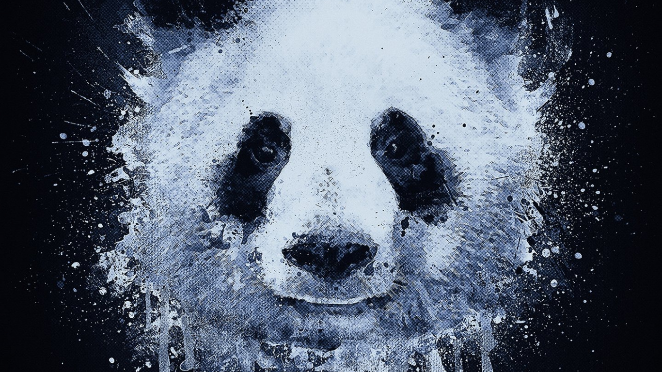 Panda Metal, Giant Panda, Art, Portrait, t Shirt. Wallpaper in 1366x768 Resolution