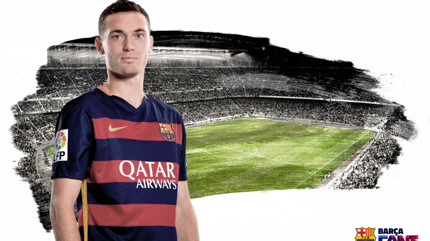 Man in Blue and Orange Adidas v Neck T-shirt Standing on Green Grass Field During. Wallpaper in 1366x768 Resolution