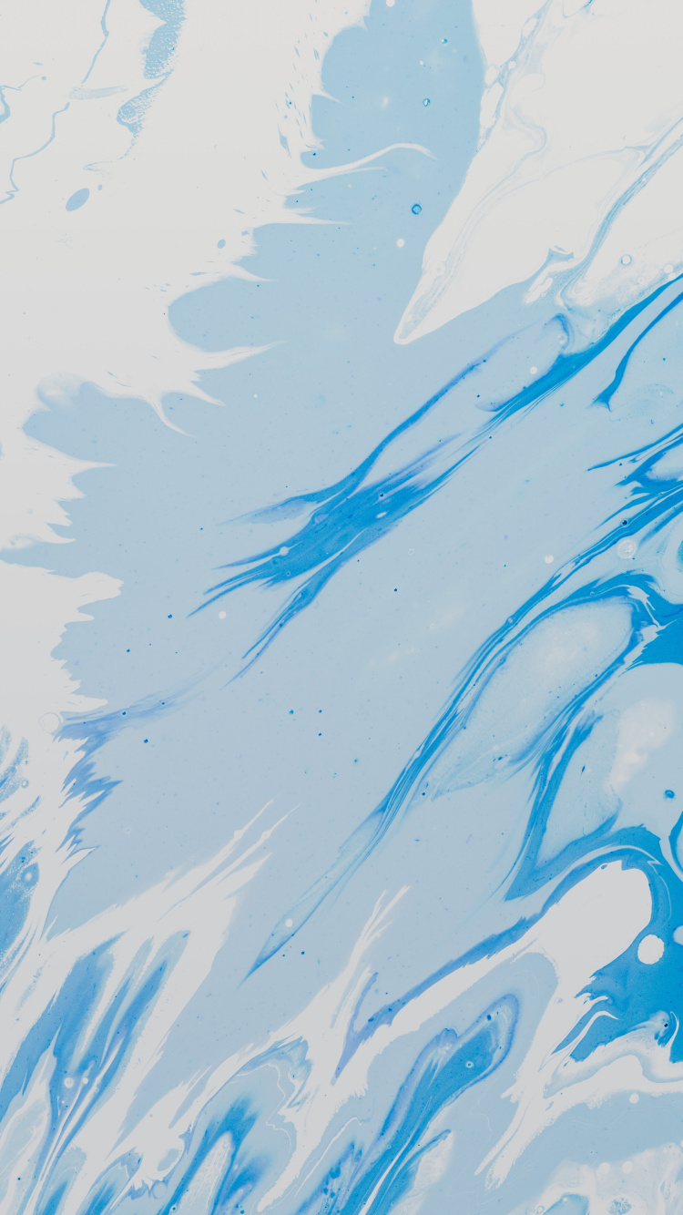 Peinture Abstraite Bleue et Blanche. Wallpaper in 750x1334 Resolution