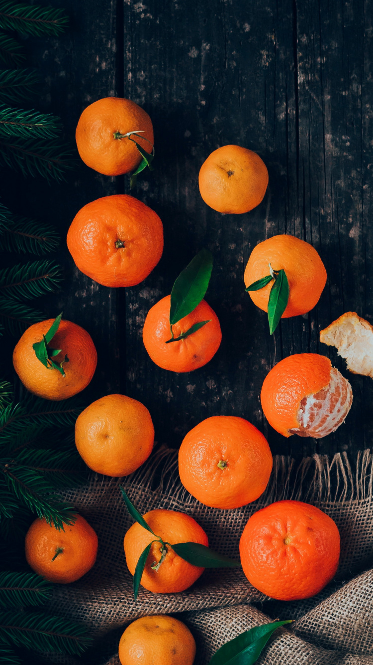 Orange, Clémentine, Aliment, Rangpur, Fruits. Wallpaper in 750x1334 Resolution