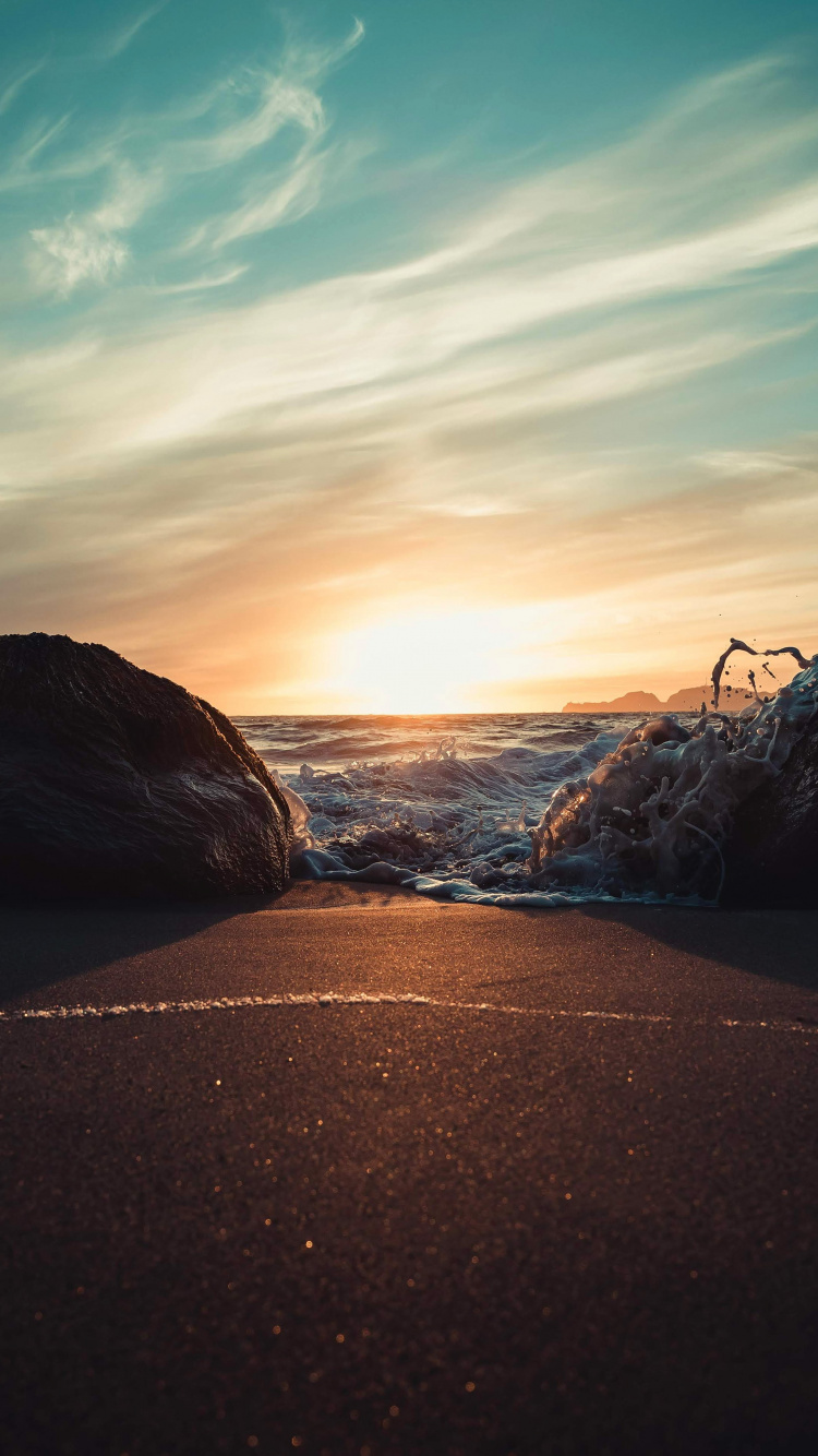 Naturaleza, Agua, Ambiente, Paisaje Natural, Afterglow. Wallpaper in 750x1334 Resolution