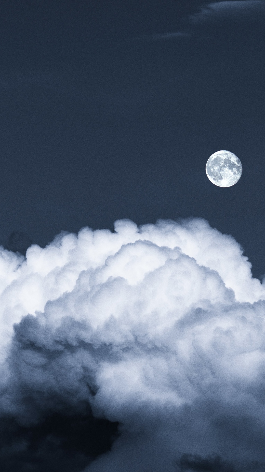 Mond in Weißen Wolken, Mond, Cloud, Supermoon, Vollmond. Wallpaper in 1080x1920 Resolution