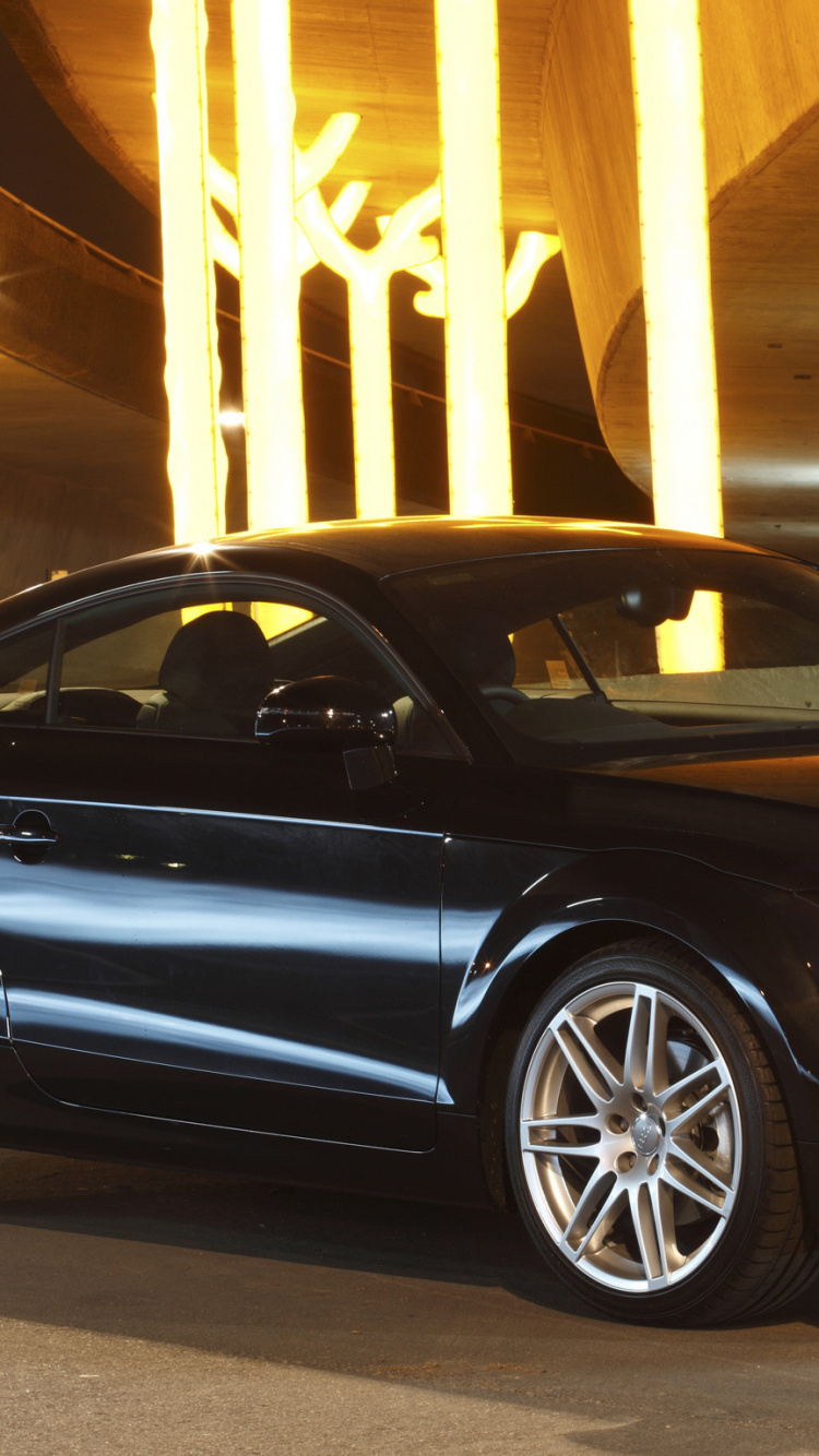 Black Mercedes Benz Coupe Parked in Garage. Wallpaper in 750x1334 Resolution