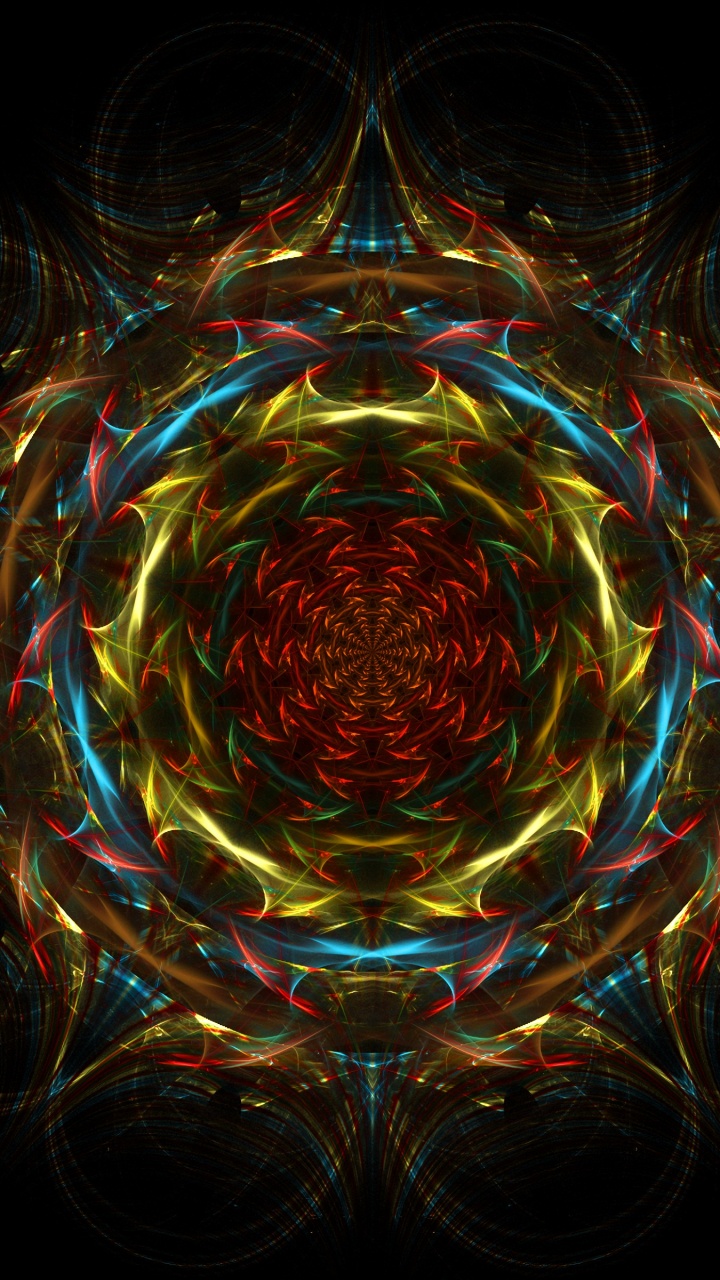 Luz Redonda Roja y Azul. Wallpaper in 720x1280 Resolution