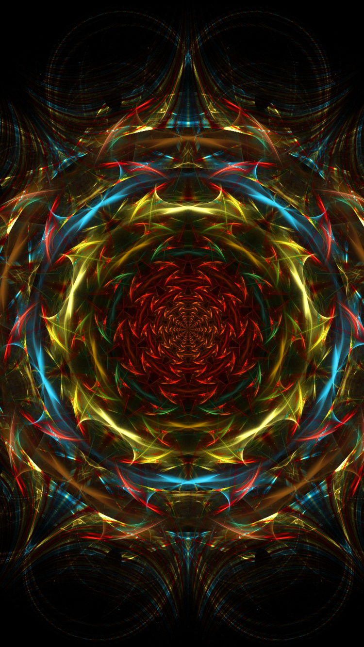 Luz Redonda Roja y Azul. Wallpaper in 750x1334 Resolution