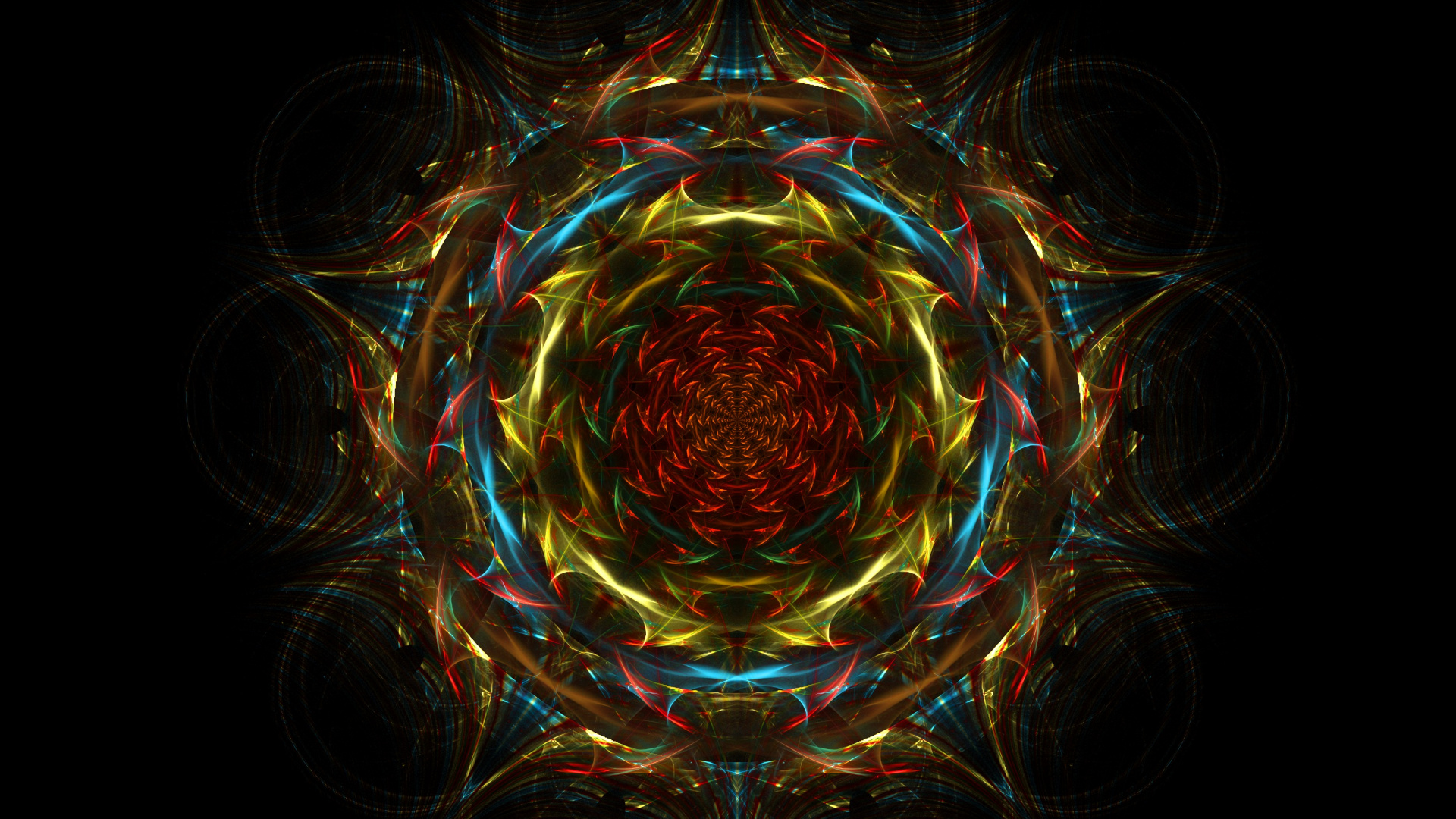 Red and Blue Round Light. Wallpaper in 1920x1080 Resolution