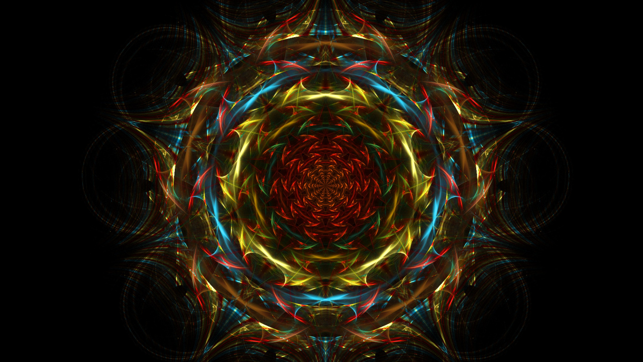 Rotes Und Blaues Rundes Licht. Wallpaper in 1280x720 Resolution