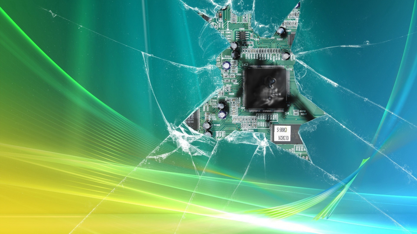 Pintura Abstracta Verde y Amarilla. Wallpaper in 1366x768 Resolution