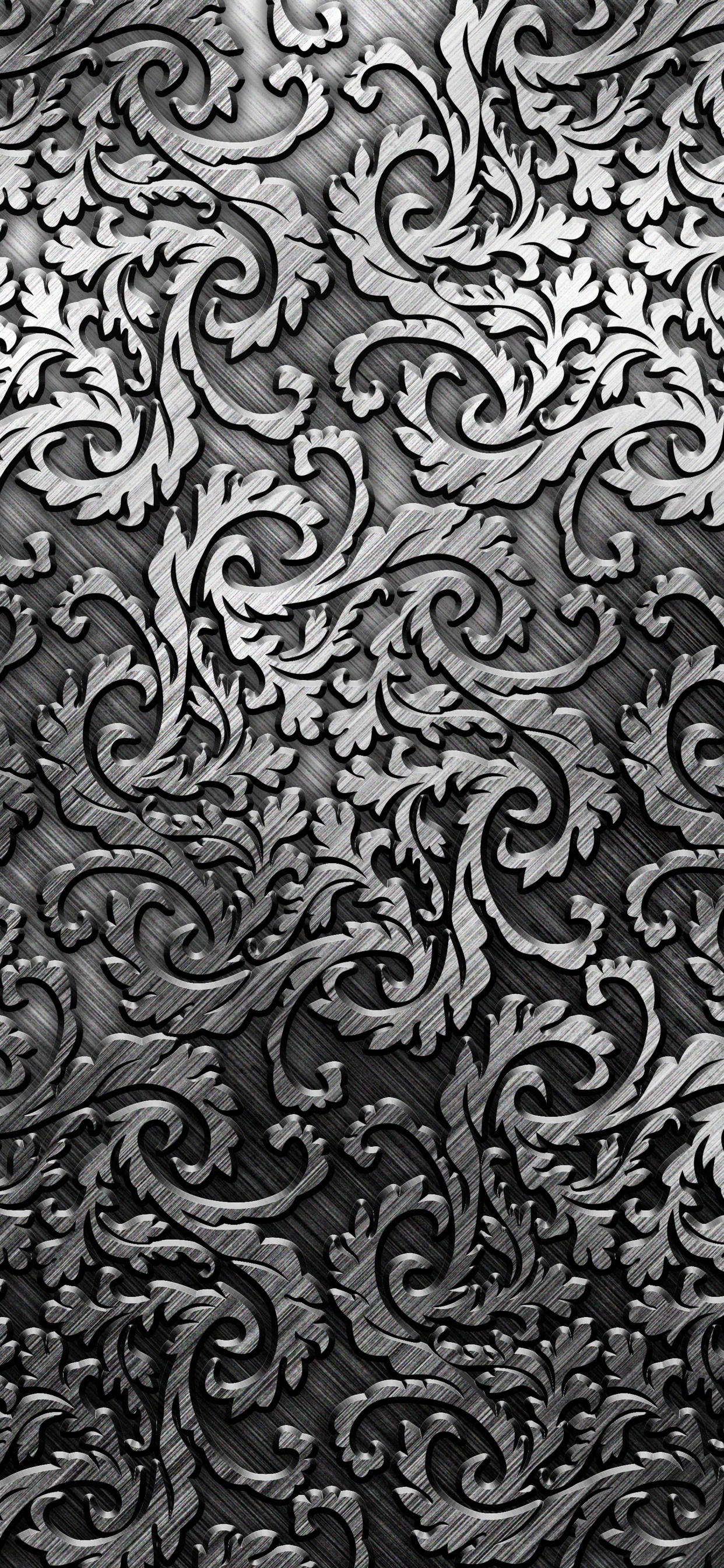 Peinture Abstraite en Noir et Blanc. Wallpaper in 1242x2688 Resolution