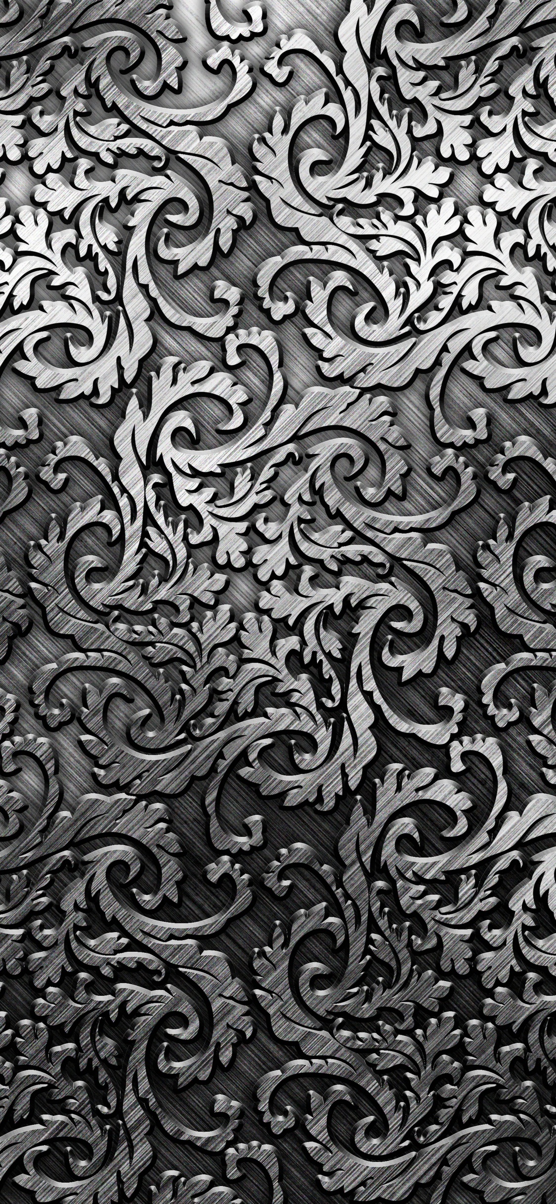Black and White Abstract Painting. Wallpaper in 1125x2436 Resolution