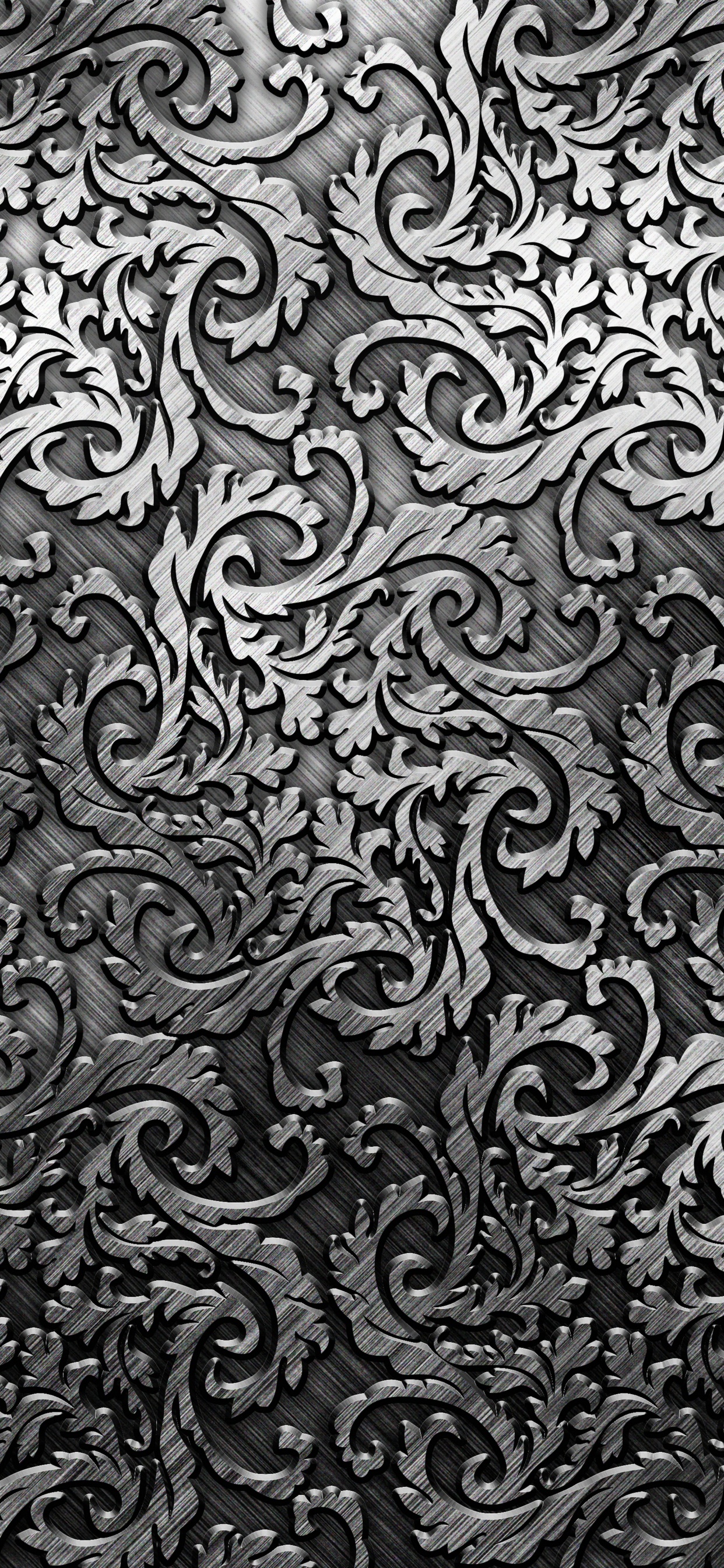 Black and White Abstract Painting. Wallpaper in 1242x2688 Resolution