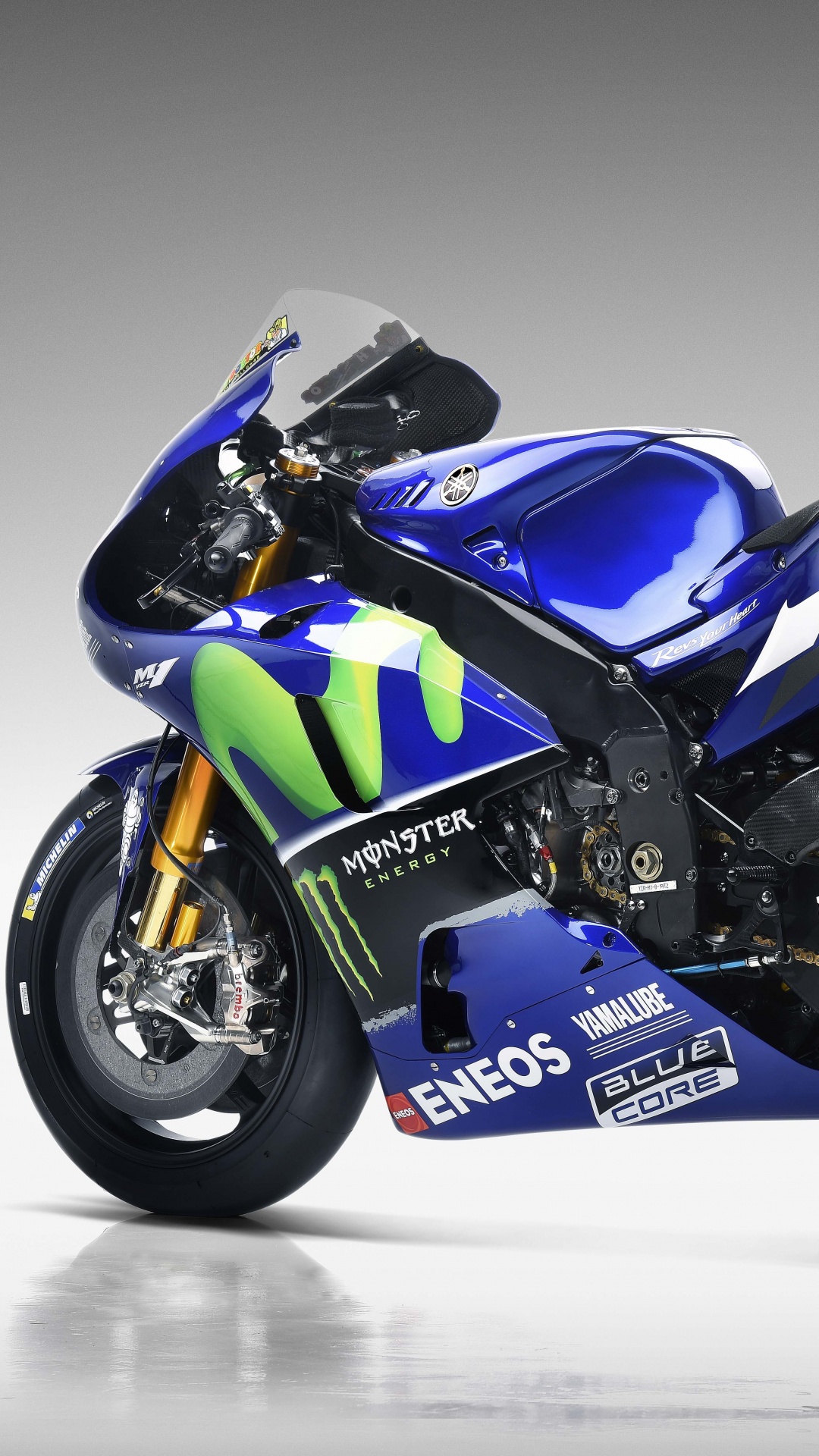 Blue and Black Sports Bike. Wallpaper in 1080x1920 Resolution