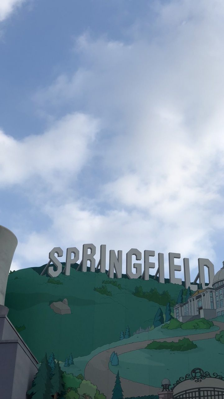 Hollywood, Springfield, la Journée, Cumulus, Design Urbain. Wallpaper in 720x1280 Resolution