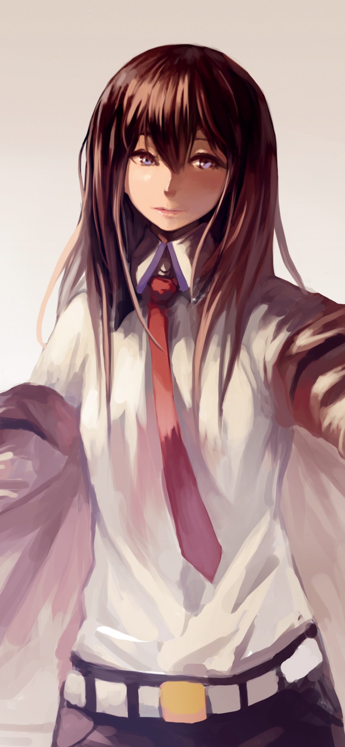 Femme en Veste Rose Personnage Anime. Wallpaper in 1125x2436 Resolution