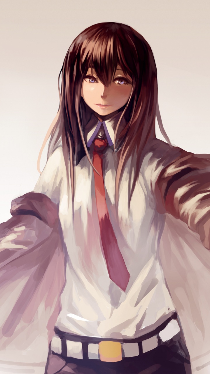 Woman in Pink Jacket Anime Character. Wallpaper in 720x1280 Resolution