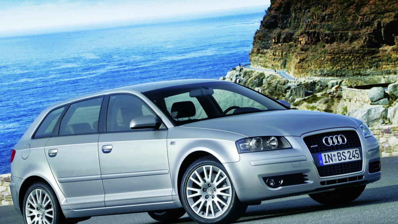Silver Audi a 4 on Gray Asphalt Road During Daytime. Wallpaper in 1280x720 Resolution